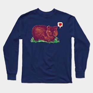 Wombat Love - Cute Cartoon Wombat Long Sleeve T-Shirt